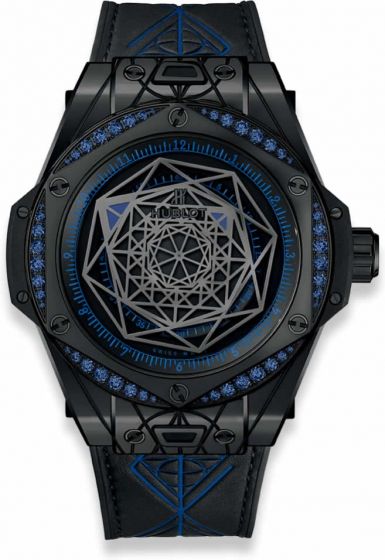 Discount HUBLOT BIG BANG SANG BLEU ALL BLACK BLUE 39MM 465.CS.1119.VR.1201.MXM18 replica watch for sale